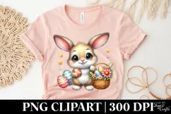 Easter Bunny Egg Flower, Clipart |T-shirt, Mug PNG Product Image 4