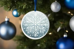 Round Christmas Ornament Sublimation|Clipart Product Image 1