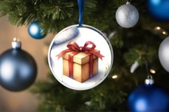 Watercolor Christmas Gift Ornament Product Image 4