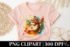Cupid Angel Of Love Gesture Watercolor Florals Clipart Product Image 4