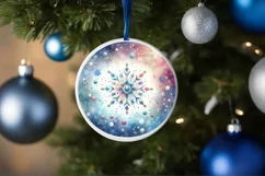 Round Christmas Ornament Sublimation|Clipart Product Image 3