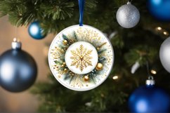 Round Christmas Ornament Sublimation|Clipart Product Image 3