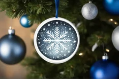 Round Christmas Ornament Sublimation|Clipart Product Image 1