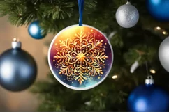 Round Christmas Ornament Sublimation|Clipart Product Image 1