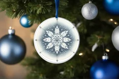 Round Christmas Ornament Sublimation|Clipart Product Image 1