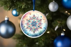 Round Christmas Ornament Sublimation|Clipart Product Image 3