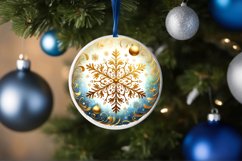 Round Christmas Ornament Sublimation|Clipart Product Image 1