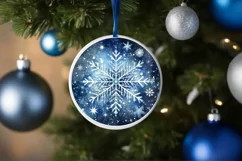 Round Christmas Ornament Sublimation|Clipart Product Image 1
