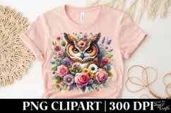Watercolor Colorful Owl Floral |T-shirt, Mug, Tumbler Product Image 5