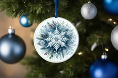Round Christmas Ornament Sublimation|Clipart Product Image 1
