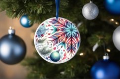 Round Christmas Ornament Sublimation|Clipart Product Image 3