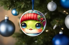 Cute Baby Frog Winter Gift Box PNG Product Image 1