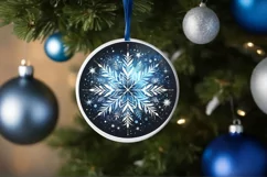 Round Christmas Ornament Sublimation|Clipart Product Image 1