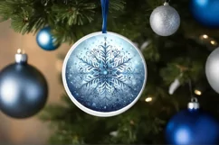 Round Christmas Ornament Sublimation|Clipart Product Image 1