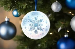 Round Christmas Ornament Sublimation|Clipart Product Image 1