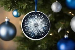 Round Christmas Ornament Sublimation|Clipart Product Image 3