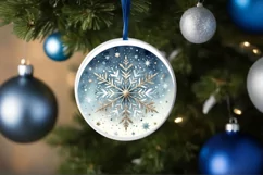 Round Christmas Ornament Sublimation|Clipart Product Image 1