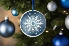 Round Christmas Ornament Sublimation|Clipart Product Image 3
