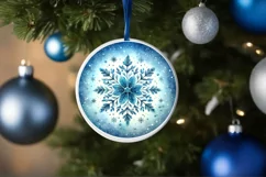 Round Christmas Ornament Sublimation|Clipart Product Image 1