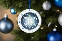 Round Christmas Ornament Sublimation|Clipart Product Image 3