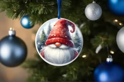 Watercolor Gnome Christmas PNG Product Image 4