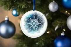 Round Christmas Ornament Sublimation|Clipart Product Image 1