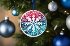 Round Christmas Ornament Sublimation|Clipart Product Image 1
