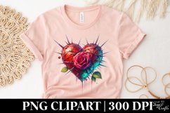 Rose Heart Love Clipart |T-shirt, Mug, Tumbler Product Image 5