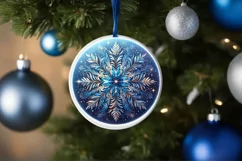 Round Christmas Ornament Sublimation|Clipart Product Image 1