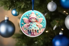 Pastel Christmas Fairy Sublimation PNG Product Image 4