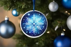Round Christmas Ornament Sublimation|Clipart Product Image 1