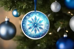 Round Christmas Ornament Sublimation|Clipart Product Image 3