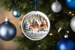 Winter Christmas Round Sublimation PNG Product Image 4