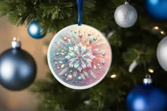 Round Christmas Ornament Sublimation|Clipart Product Image 3