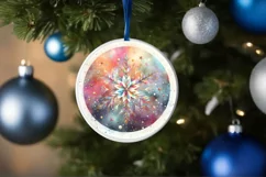 Round Christmas Ornament Sublimation|Clipart Product Image 1