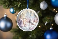 Winter Scene Round Sublimation PNG Product Image 1