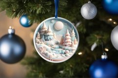 Winter Scene Round Sublimation PNG Product Image 1