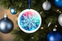 Round Christmas Ornament Sublimation|Clipart Product Image 1