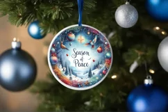 Watercolor Winter Scene Sublimation PNG Product Image 1