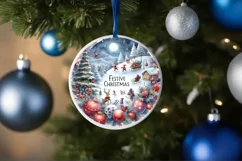 Watercolor Christmas Scene Sublimation PNG Product Image 4