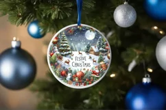 Watercolor Christmas Scene Sublimation PNG Product Image 4