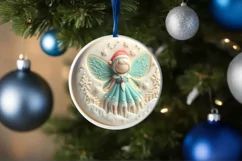 Round Christmas Fairy PNG Product Image 1
