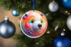 Pastel Christmas Polar Bear PNG Product Image 4