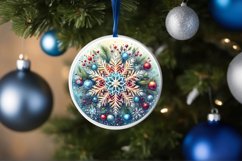 Round Christmas Ornament Sublimation|Clipart Product Image 1