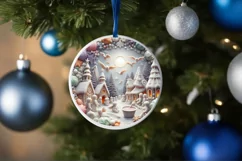 Pastel Christmas Candy Round Sublimation PNG Product Image 4
