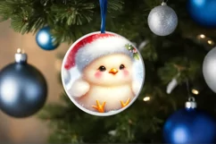 Pastel Digital Painting Christmas Chicken PNG Product Image 1