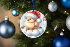 Pastel Digital Painting Christmas Chicken PNG Product Image 4