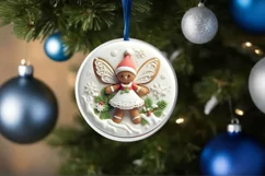 Round Christmas Fairy PNG Product Image 4