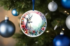 Watercollor Reindeer Christmas Sublimation PNG Product Image 4