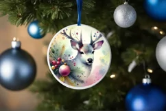 Watercollor Reindeer Christmas Sublimation PNG Product Image 4